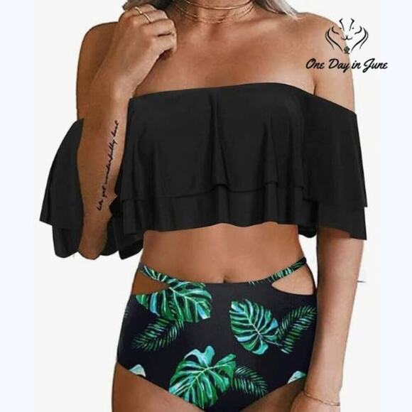 Tempt Me Off Shoulder Bikini Swimsuit Size L - Picture 1 of 6
